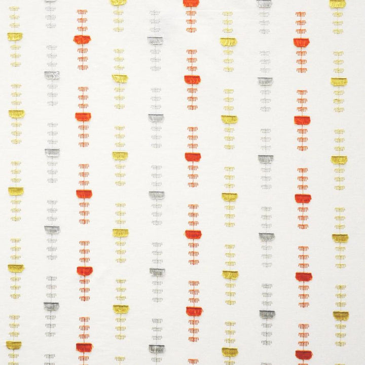 Flag Bearer # 305 Fire by Maxwell Designer Fabric Color Theory-Vol.V Sorbet 60% COTTON/17% POLYESTER 15% RAYON INDIA V-3.75"H-10.4" 54"EMB.52" - Swanky Fabrics -