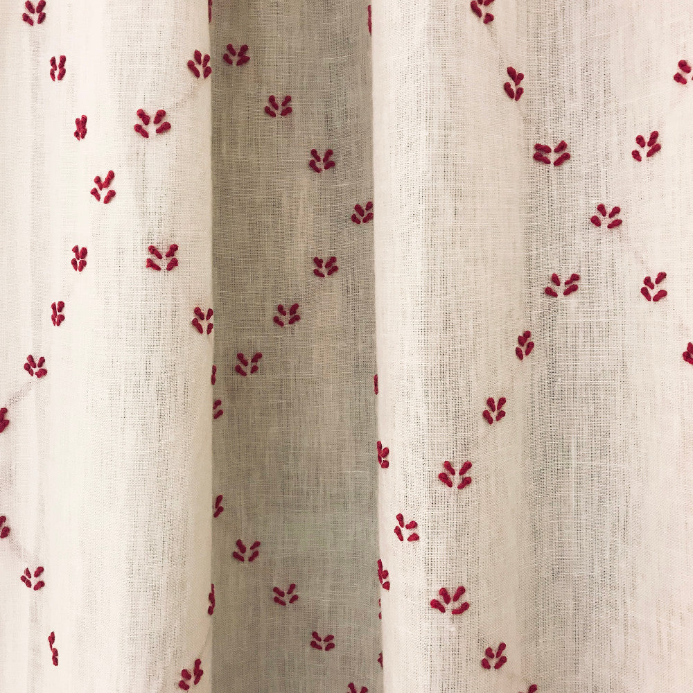 Footprints 43Sj101 by JF Designer Fabric JF Studio 86% Linen, 12% Viscose, 2% Cotton India Horizontal: 8.5 and Vertical: 10.25 54 - Swanky Fabrics -