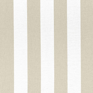 Newport Stripe Jute and White FWW8218 by Thibaut Designer Fabric