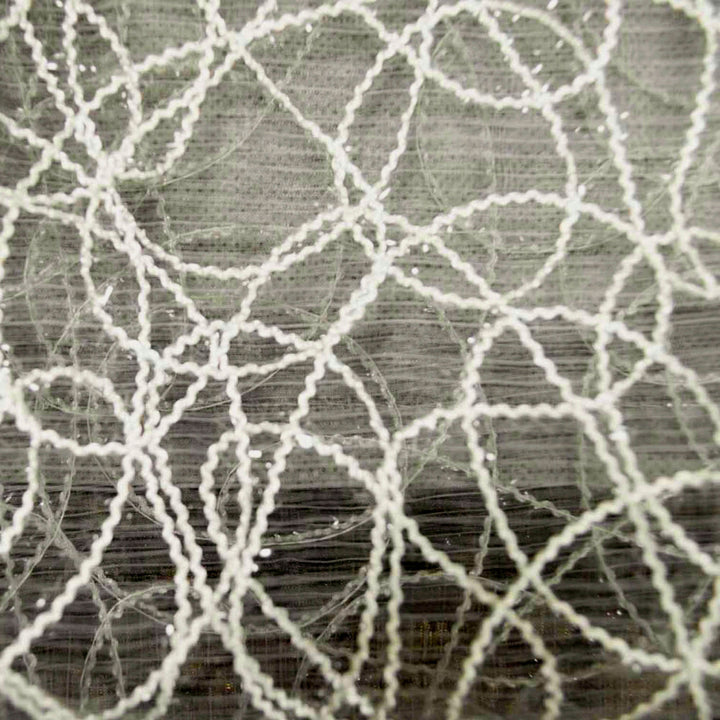 Majestic Flora Off White by Europatex Designer Fabric Majestic Sheers 100% Polyester 11.75" H, 10.63" V 110.00 inches - Swanky Fabrics -