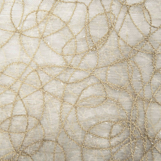 Flora - Gold by Europatex Designer Fabric Majestic 100% Polyester China See Sample Horizontal: N/A and Vertical: N/A 110.00 inches  - Swanky Fabrics -