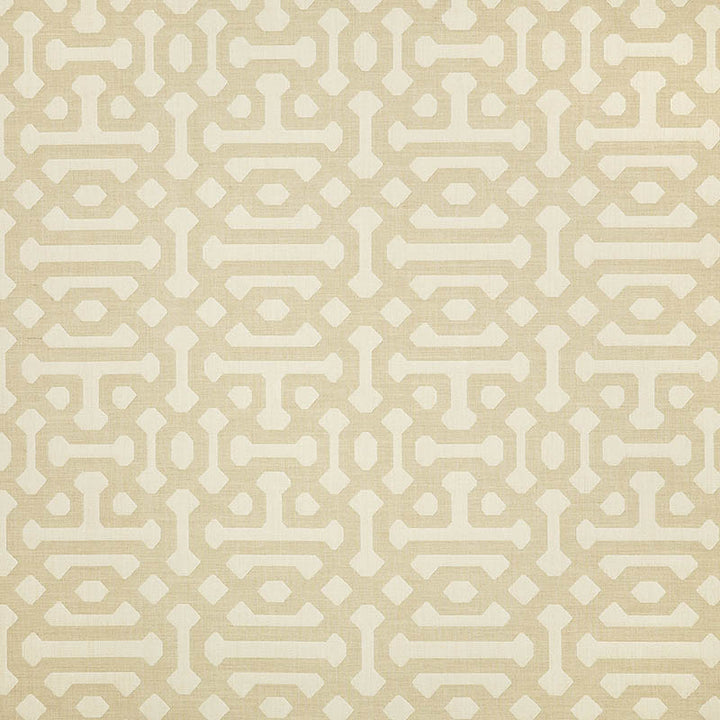 45991-0001 Fretwork  Flax by Sunbrella Designer Fabric our website for purchase 100% Sunbrella Acrylic USA (see sample) 7" x 14.74" 54"  - Swanky Fabrics -