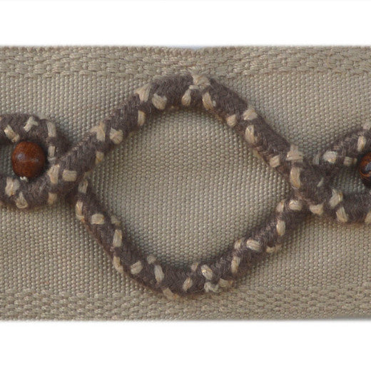 Friendly - Mink by Europatex Designer Fabric Yarn Palette 50% Viscose/ 50% Cotton China See Sample Horizontal: N/A and Vertical: N/A 2.00 inches  - Swanky Fabrics -
