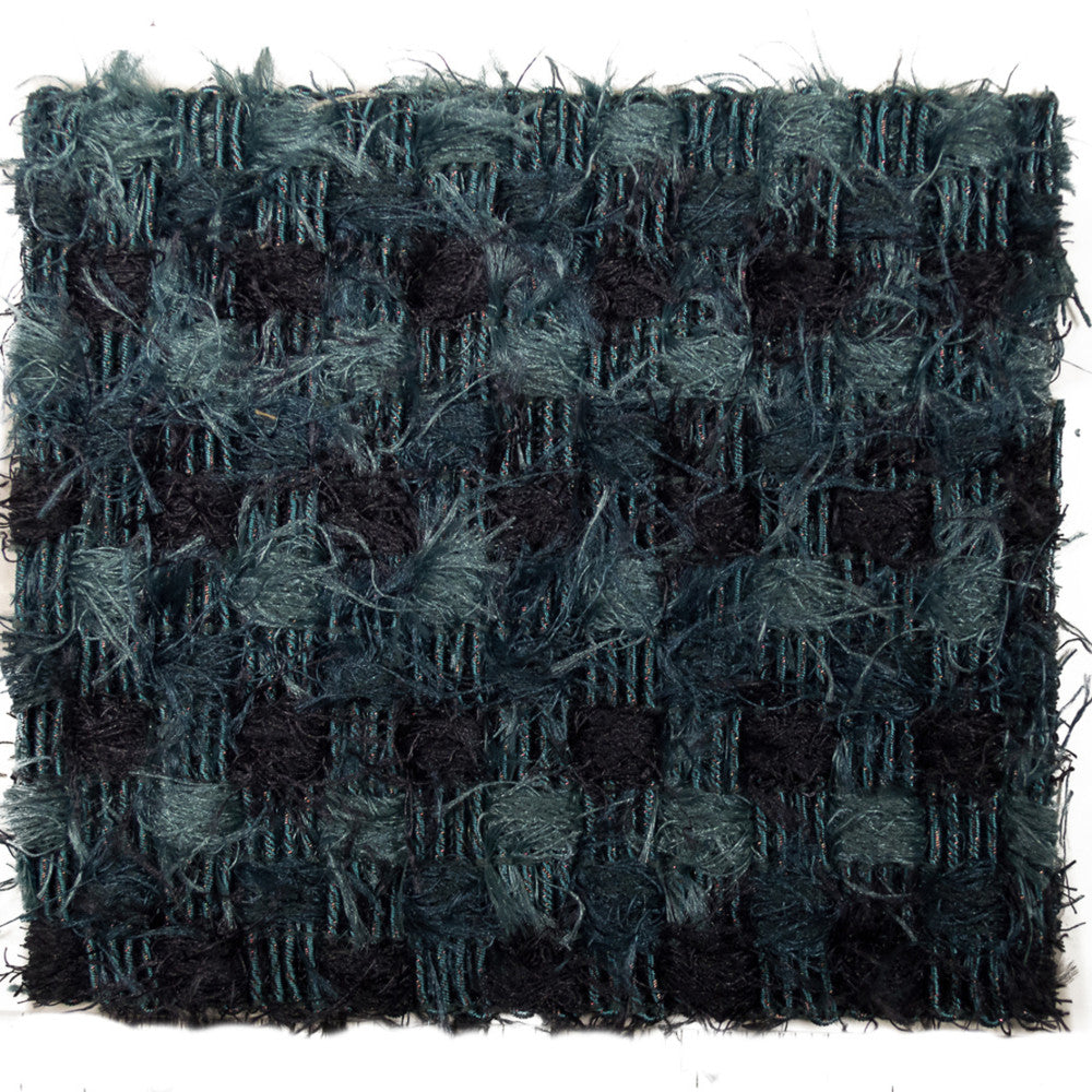 Fuzzy Battleship by Europatex Designer Fabric Fuzzy 47.6% Polyester, 31.7% Cotton, 20.7% Metallic Yarns 3.50 inches - Swanky Fabrics -