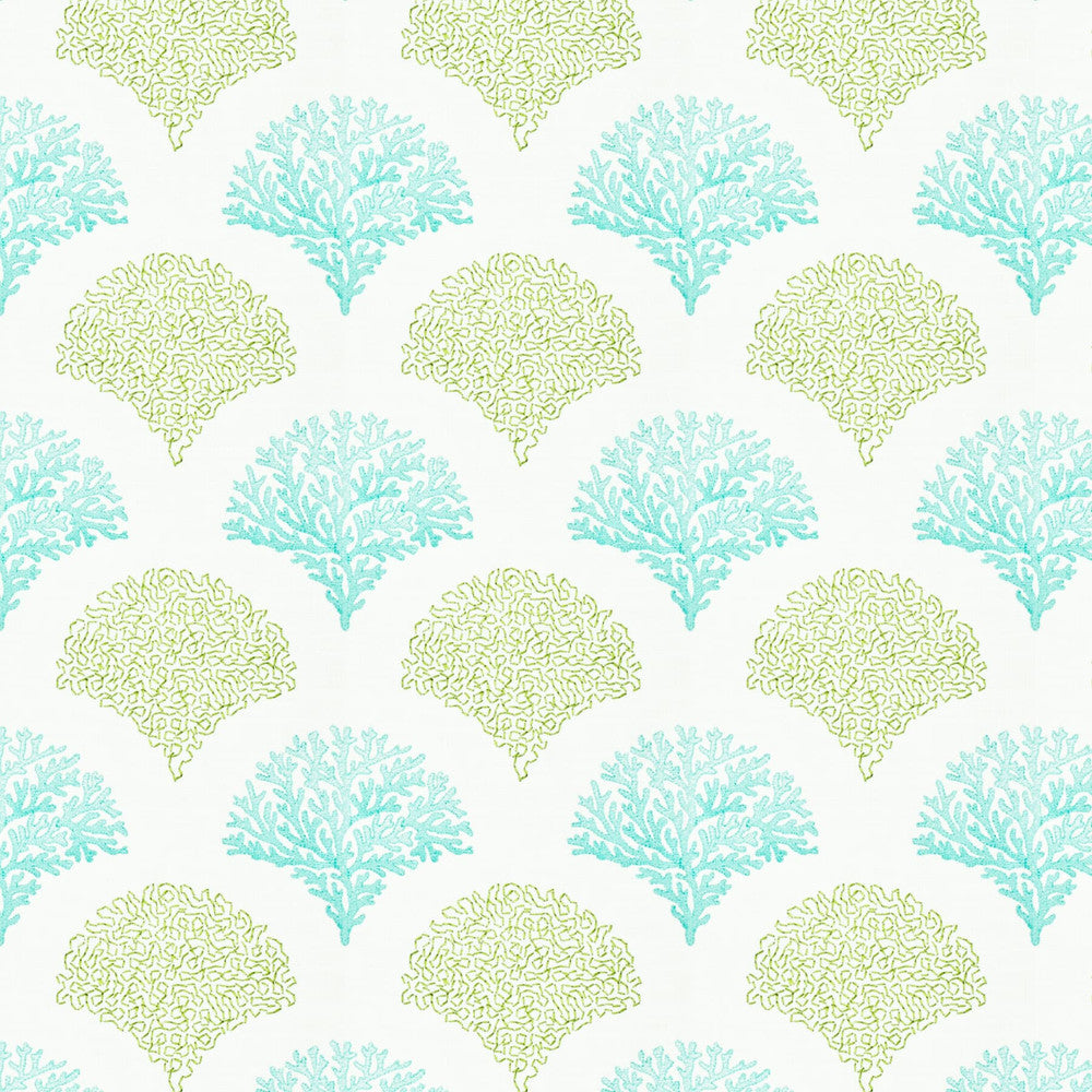 Gadabout 1 Caribbean by Stout Designer Fabric RAINBOW LIBRARY MINERAL/SEAMIST 40%COT 20%SVI 20%POL 20%LIN %BEMB INDIA Horizontal: 8.625 and Vertical: 7.875 52 in - Swanky Fabrics -