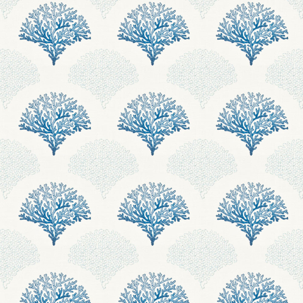 Gadabout 2 Blue/White by Stout Designer Fabric RAINBOW LIBRARY LAKE/INDIGO 40%COT 20%SVI 20%POL 20%LIN %BEMB INDIA Horizontal: 8.625 and Vertical: 7.875 52 in - Swanky Fabrics -