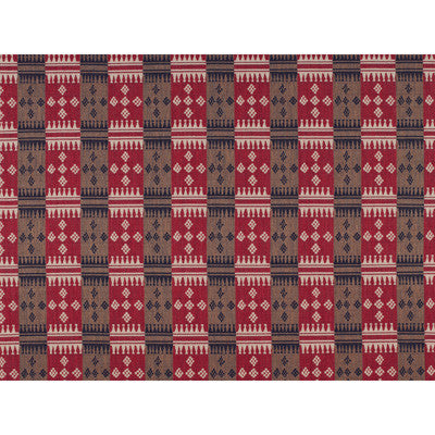 Santa Fe Rojo/Azul by Gaston Y Daniela Designer Fabric GASTON UPTOWN COTTON - 45%;POLYAMIDE - 25%;VISCOSE - 25%;LINEN - 5% Italy HEAVY Horizontal: 7 and Vertical: 7.125 55 - Swanky Fabrics -
