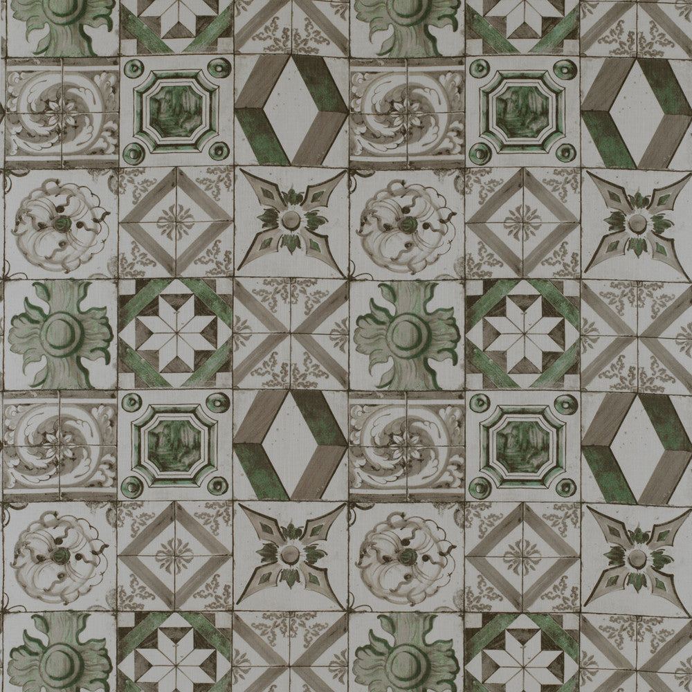 Trastevere Verde by Gaston Y Daniela Designer Fabric TIERRAS VISCOSE - 67%;LINEN - 33% Spain - Horizontal: 27.17 and Vertical: 27.17 54.33 - Swanky Fabrics -