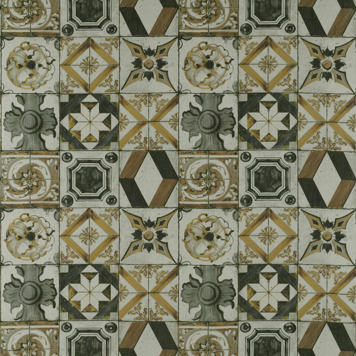 Trastevere Oro/Gris by Gaston Y Daniela Designer Fabric TIERRAS VISCOSE - 67%;LINEN - 33% Spain - Horizontal: 27.17 and Vertical: 27.17 54.33 - Swanky Fabrics -
