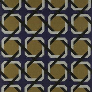 Parioni Azul/Ocre by Gaston Y Daniela Designer Fabric