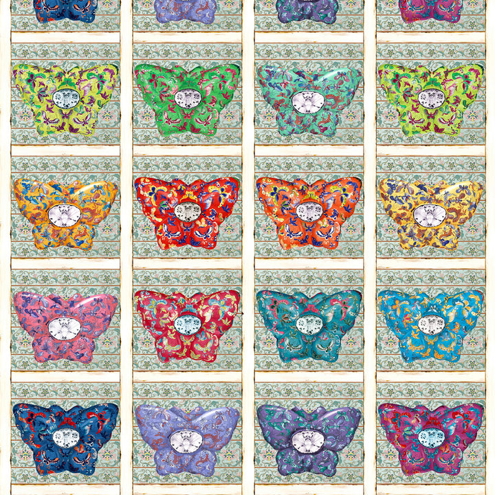 Ruso Multicolor by Gaston Y Daniela Designer Fabric GASTON LIBRERIA COTTON - 100% Italy MEDIUM Horizontal: 55.94 and Vertical: 48.85 59 - Swanky Fabrics -