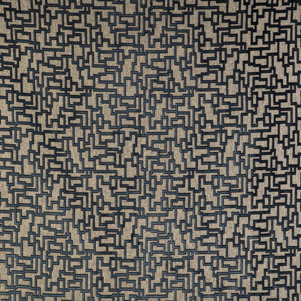 Laberinto Azul by Gaston Y Daniela Designer Fabric GASTON LIBRERIA WOOL - 48%;VISCOSE - 37%;POLYESTER - 11%;COTTON - 4% Belgium HEAVY Horizontal: 13.79 and Vertical: 18.12 54 - Swanky Fabrics -
