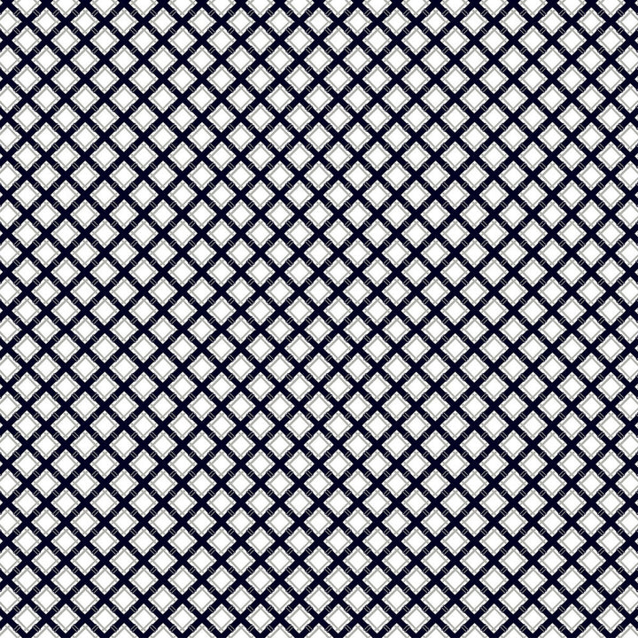 Trellis Navy/Gris by Gaston Y Daniela Designer Fabric GASTON LIBRERIA COTTON - 100% Spain MEDIUM Horizontal: 3.84 and Vertical: 3.81 57.5 - Swanky Fabrics -