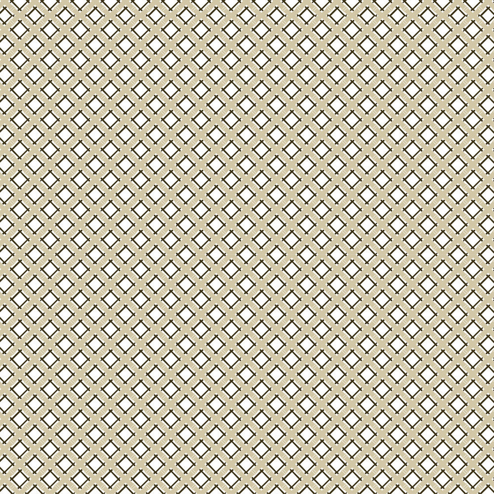 Trellis Beige/Negro by Gaston Y Daniela Designer Fabric GASTON LIBRERIA COTTON - 100% Spain MEDIUM Horizontal: 3.84 and Vertical: 3.81 57.5 - Swanky Fabrics -