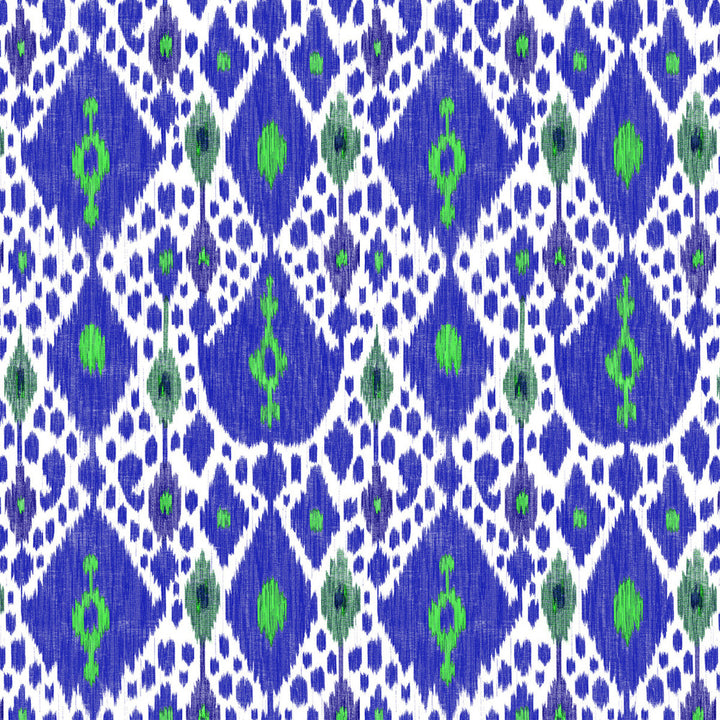 Ikat Azul by Gaston Y Daniela Designer Fabric GASTON LIBRERIA VISCOSE - 80%;LINEN - 20% Italy HEAVY Horizontal: 25.8 and Vertical: 35.26 52 - Swanky Fabrics -
