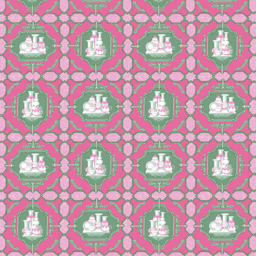 Porcelanas Rosa/Verde by Gaston Y Daniela Fabric Gaston Y Daniela Fabric Porcelanas Rosa/VerdeFabric GASTON LIBRERIA COTTON - 100% Italy </p><p>Repeat: H: 25.61, V: 24.62 52 - Fabric Carolina -