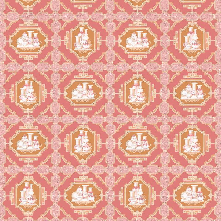 Porcelanas Pomelo by Gaston Y Daniela Designer Fabric GASTON LIBRERIA COTTON - 100% Italy HEAVY Horizontal: 25.61 and Vertical: 24.62 52 - Swanky Fabrics -