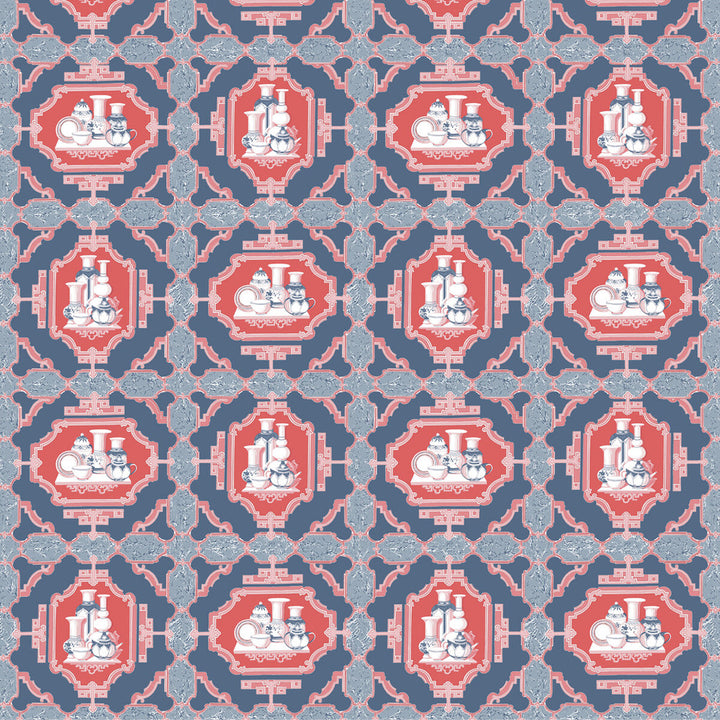 Porcelanas Azul by Gaston Y Daniela Fabric Gaston Y Daniela Fabric Porcelanas AzulFabric GASTON LIBRERIA COTTON - 100% Italy </p><p>Repeat: H: 25.61, V: 24.62 52 - Fabric Carolina -