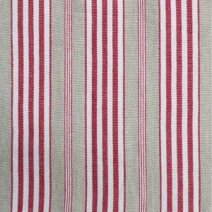 Hamptons Rojo/Lino by Gaston Y Daniela Designer Fabric