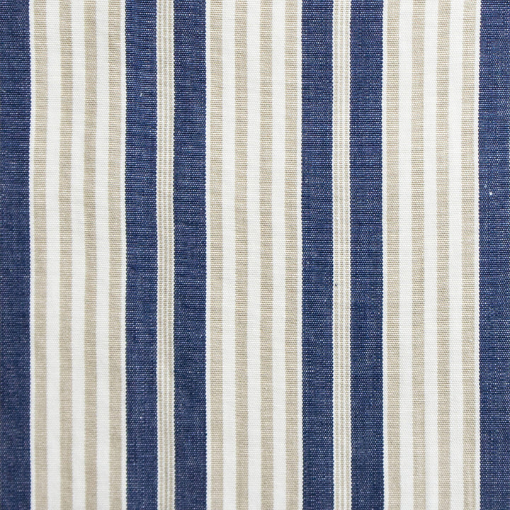Hamptons Azul/Gris by Gaston Y Daniela Designer Fabric GASTON LUIS BUSTAMANTE LINEN - 100% Italy MEDIUM Horizontal: 4.5 and Vertical: 55 - Swanky Fabrics -