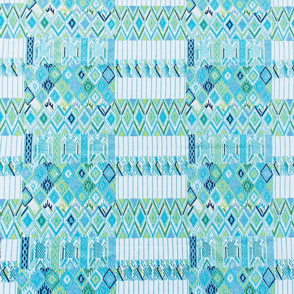 Huipil Agua/Lima by Gaston Y Daniela Fabric Gaston Y Daniela Fabric Huipil Agua/LimaFabric GASTON NUEVO MUNDO VISCOSE - 46%;COTTON - 24%;POLYESTER - 18%;LINEN - 12% India </p><p>Repeat: H: 24.5, V: 15.5 48.75 - Fabric Carolina -