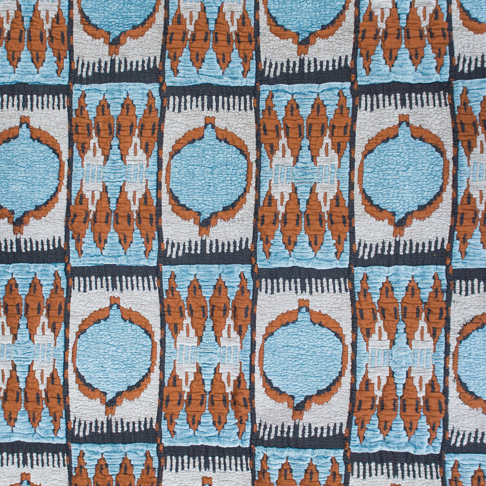 Cuzco Azul/Teja by Gaston Y Daniela Fabric Gaston Y Daniela Fabric Cuzco Azul/TejaFabric GASTON NUEVO MUNDO VISCOSE - 72%;COTTON - 16%;POLYESTER - 12% Turkey </p><p>Repeat: H: 12.5, V: 23 49 - Fabric Carolina -