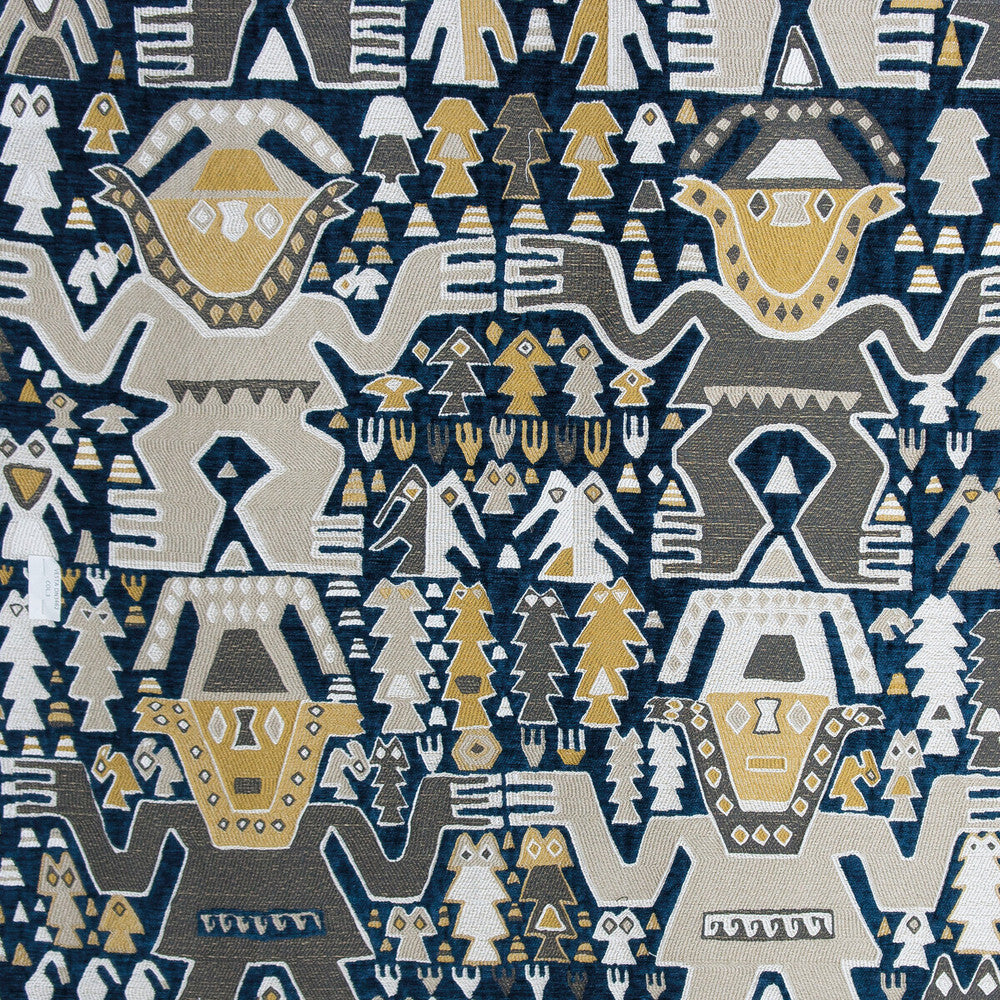 Colosos Azul by Gaston Y Daniela Fabric Gaston Y Daniela Fabric Colosos AzulFabric GASTON NUEVO MUNDO VISCOSE - 79%;POLYESTER - 14%;COTTON - 7% Turkey </p><p>Repeat: H: 26, V: 26 52.75 - Fabric Carolina -