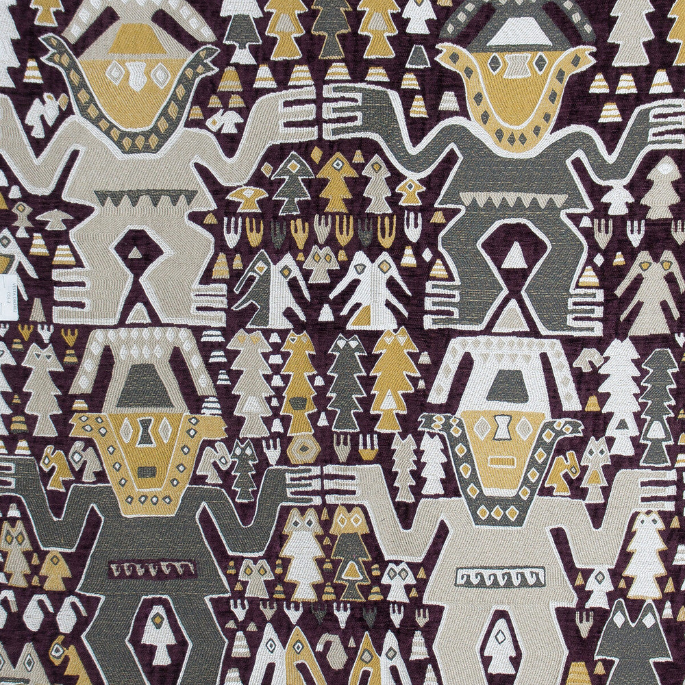 Colosos Burdeos by Gaston Y Daniela Designer Fabric GASTON NUEVO MUNDO VISCOSE - 79%;POLYESTER - 14%;COTTON - 7% Turkey MEDIUM Horizontal: 26 and Vertical: 26 52.75 - Swanky Fabrics -