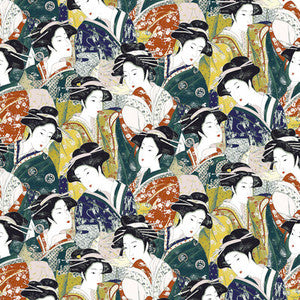 Matsuyama Velvet Multi by Gaston Y Daniela Designer Fabric