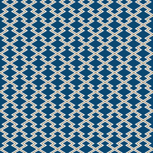 Hayami Azul/Ocre by Gaston Y Daniela Designer Fabric