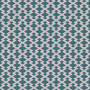 Hayami Azul Claro/Rojo by Gaston Y Daniela Designer Fabric