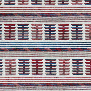 Toro Sentado Azul/Rojo by Gaston Y Daniela Designer Fabric