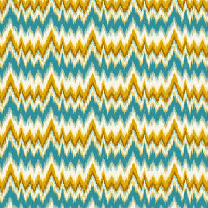 Cala Figuera Turquesa/Ocre GDT5677.003.0 by Gaston Y Daniela Fabric