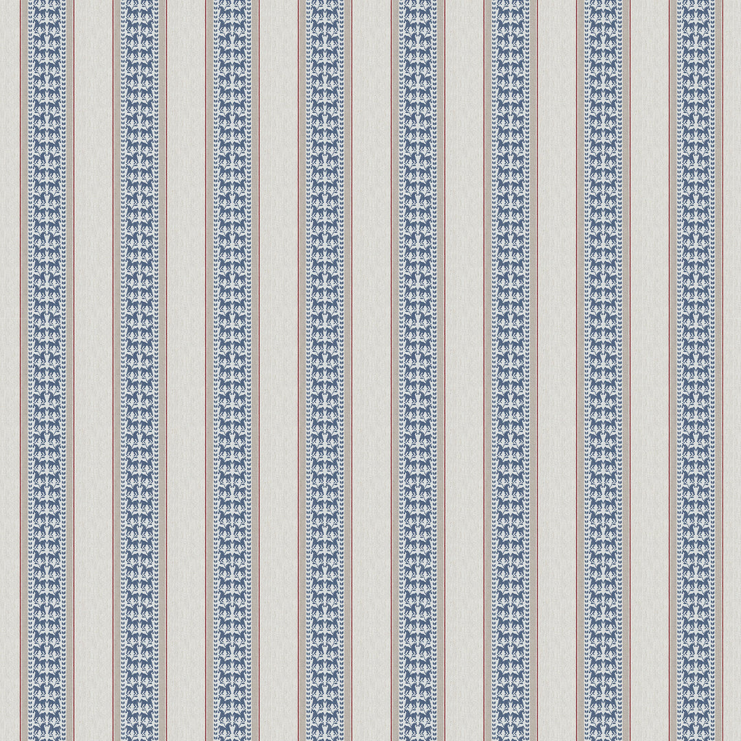 Troya - Azul/Rojo GDT5787.001.0 by Gaston Y Daniela Designer Fabric