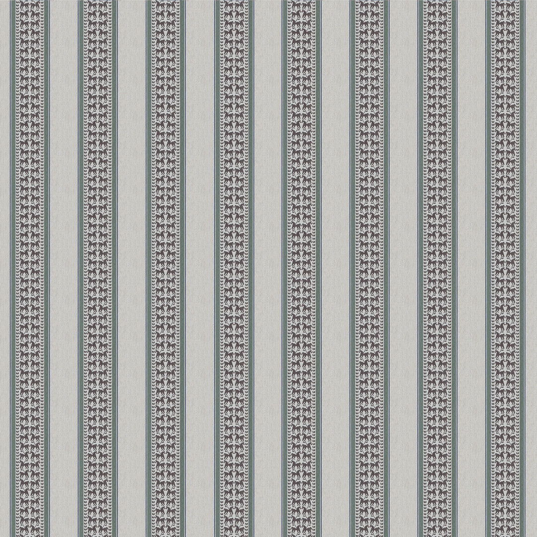 Troya - Chocolate/Verde GDT5787.005.0 by Gaston Y Daniela Designer Fabric