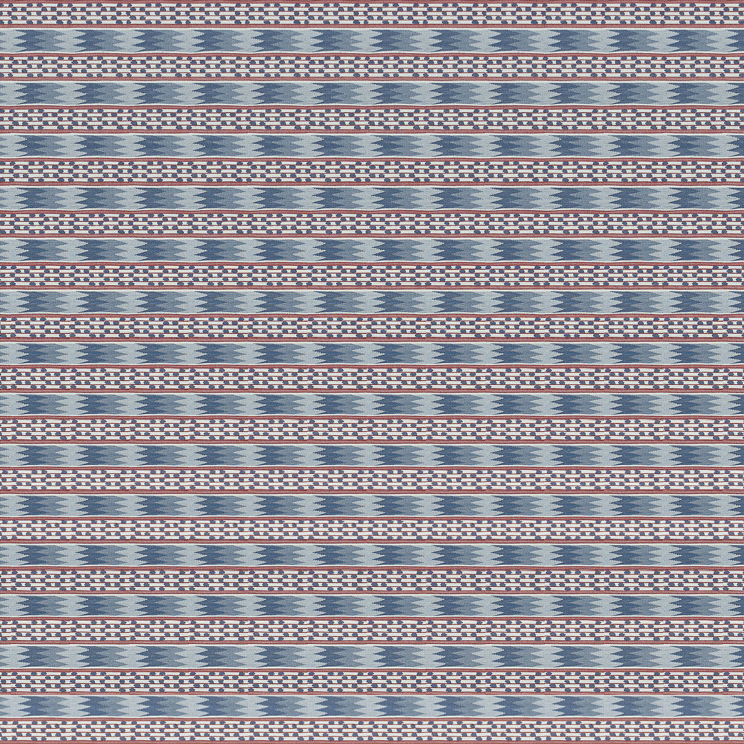 Efeso - Azul/Rojo GDT5788.001.0 by Gaston Y Daniela Designer Fabric