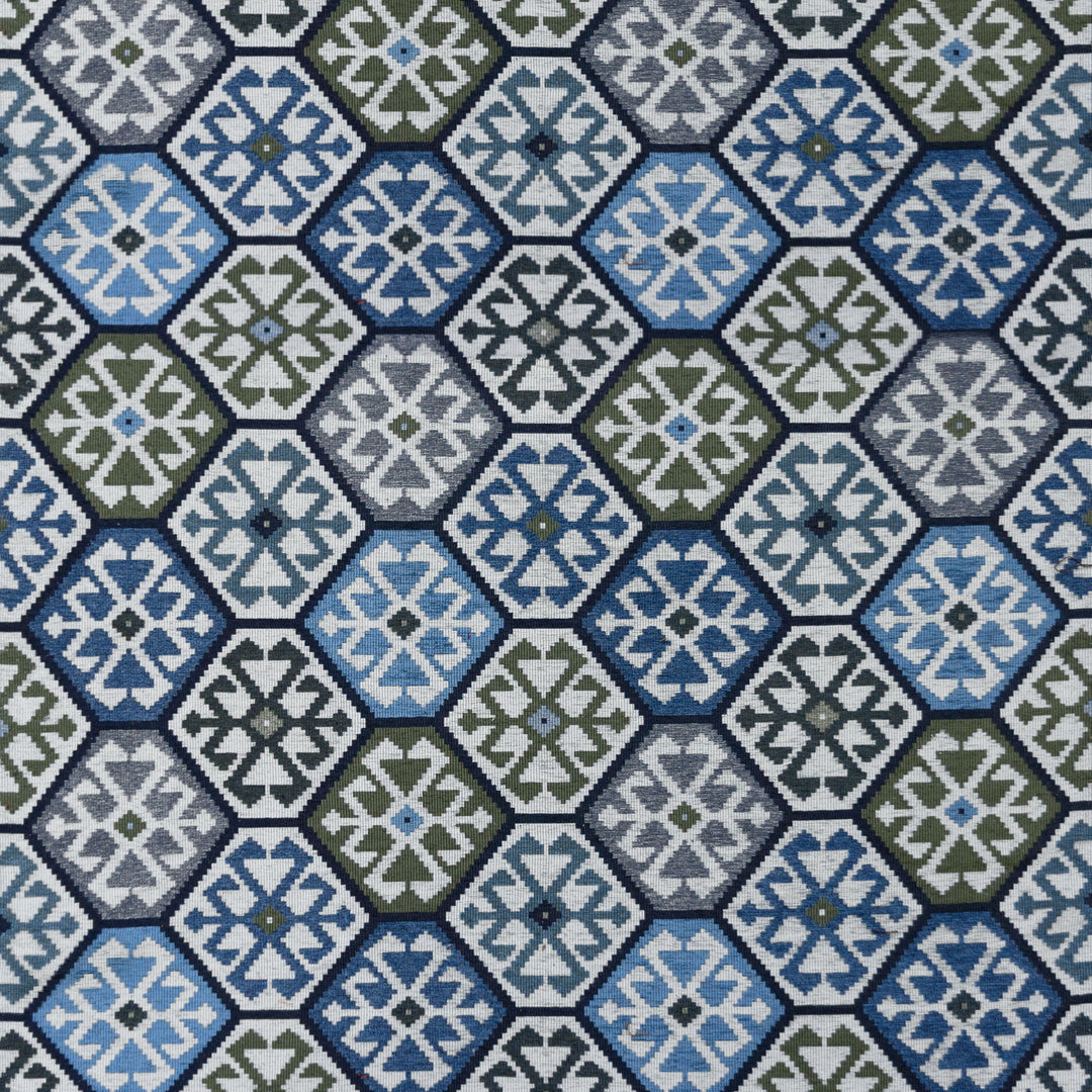 Tesalonica - Verde/Azul GDT5796.003.0 by Gaston Y Daniela Designer Fabric