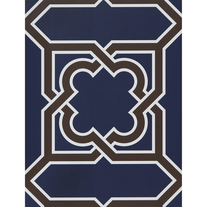 Martin Azul/Chocolate by Gaston Y Daniela Designer Wallcovering LORENZO CASTILLO HISPANIA WP PAPER - 100% Spain - Horizontal: - and Vertical: 20.8 20.8 - Swanky Fabrics -