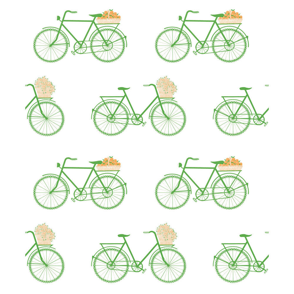 Bicicletas Verde by Gaston Y Daniela Designer Wallcovering GASTON LIBRERIA PAPER - 100% Spain - Horizontal: 0 and Vertical: 12.6 20.8 - Swanky Fabrics -