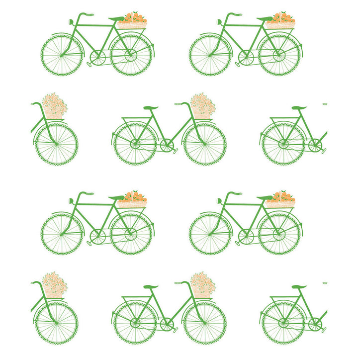 Bicicletas Verde by Gaston Y Daniela Designer Wallcovering GASTON LIBRERIA PAPER - 100% Spain - Horizontal: 0 and Vertical: 12.6 20.8 - Swanky Fabrics -