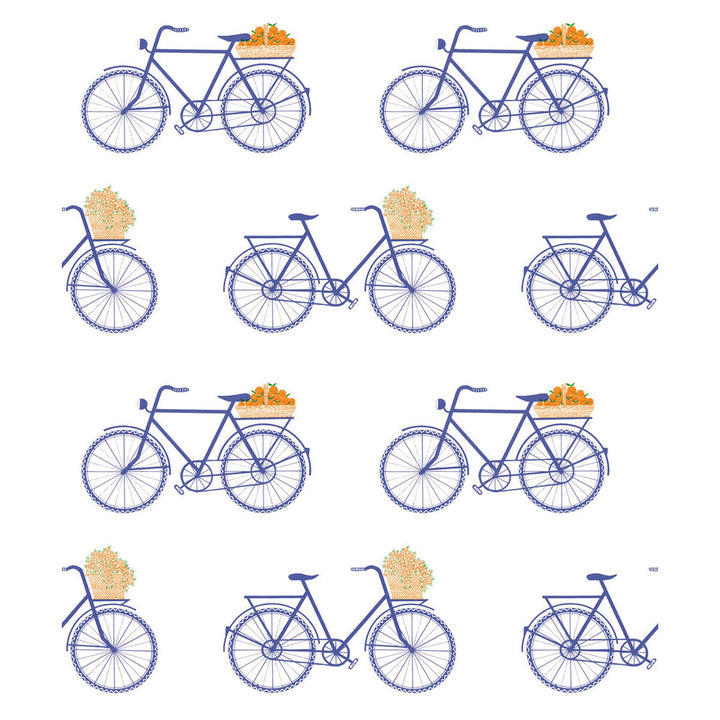 Bicicletas Azul by Gaston Y Daniela Designer Wallcovering GASTON LIBRERIA PAPER - 100% Spain Horizontal: 0 and Vertical: 12.6 20.8 - Swanky Fabrics -