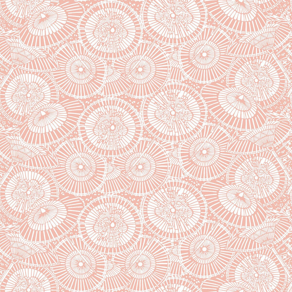 Sombrillas Rosa by Gaston Y Daniela Designer Wallcovering GASTON LIBRERIA PAPER - 100% Spain Horizontal: 0 and Vertical: 6.8 20.8 - Swanky Fabrics -