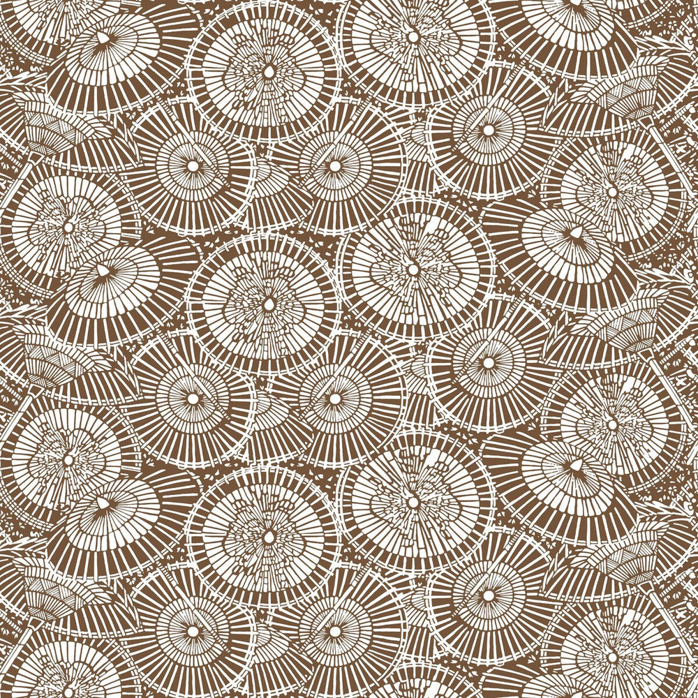 Sombrillas Chocolate by Gaston Y Daniela Designer Wallcovering GASTON LIBRERIA PAPER - 100% Spain Horizontal: 0 and Vertical: 6.8 20.8 - Swanky Fabrics -