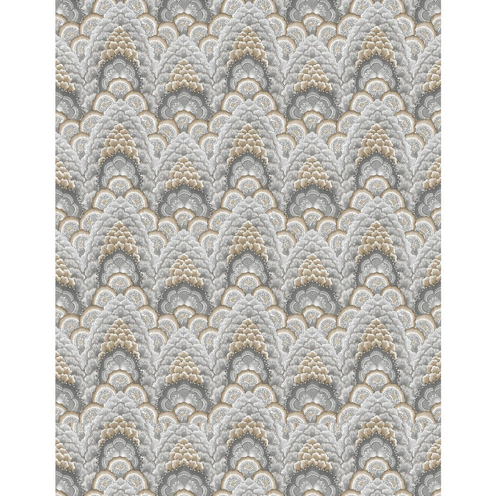 Ganges Gris/Marron by Gaston Y Daniela Designer Wallcovering GASTON LIBRERIA VINYL - 100% Italy Horizontal: 0 and Vertical: 6.9 27.5 - Swanky Fabrics -