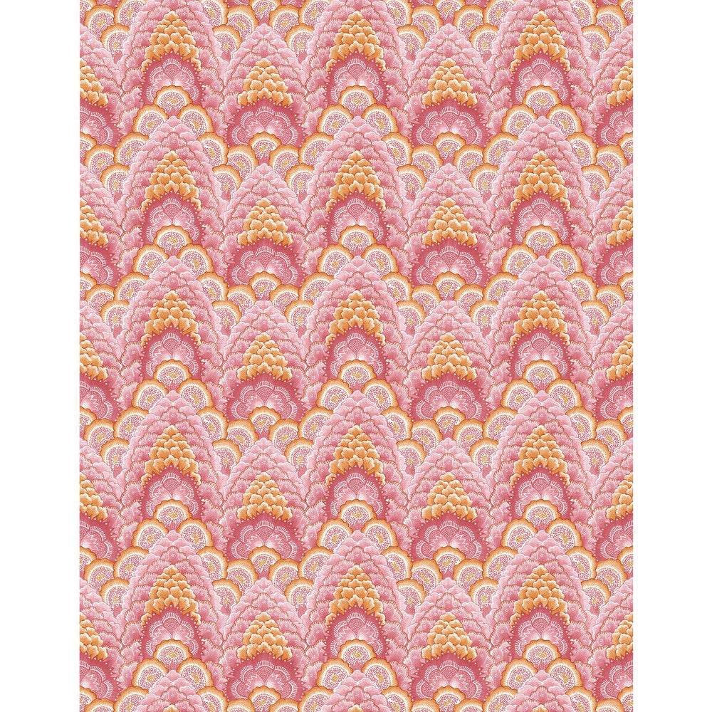 Ganges Rosa/Naranja by Gaston Y Daniela Designer Wallcovering GASTON LIBRERIA VINYL - 100% Italy Horizontal: 0 and Vertical: 6.9 27.5 - Swanky Fabrics -