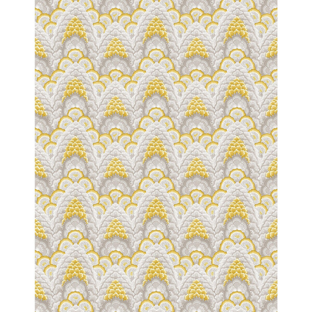 Ganges Ocre by Gaston Y Daniela Designer Wallcovering GASTON LIBRERIA VINYL - 100% Italy Horizontal: 0 and Vertical: 6.9 27.5 - Swanky Fabrics -
