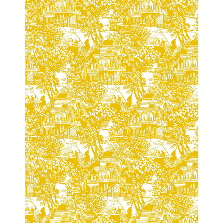 Olimpo Amarillo by Gaston Y Daniela Designer Wallcovering GASTON LIBRERIA VINYL - 100% Italy Horizontal: 0 and Vertical: 17.7 27.5 - Swanky Fabrics -