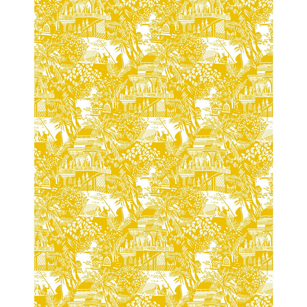 Olimpo Amarillo by Gaston Y Daniela Designer Wallcovering GASTON LIBRERIA VINYL - 100% Italy Horizontal: 0 and Vertical: 17.7 27.5 - Swanky Fabrics -