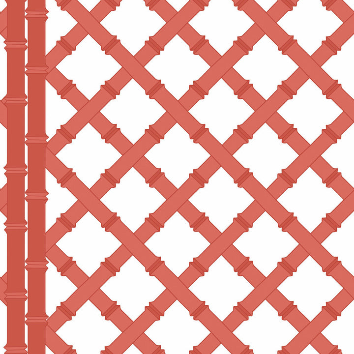 Trellis Blanco/Pomelo by Gaston Y Daniela Designer Wallcovering GASTON LIBRERIA PAPER - 100% Spain - Horizontal: 0 and Vertical: 10.4 20.8 - Swanky Fabrics -