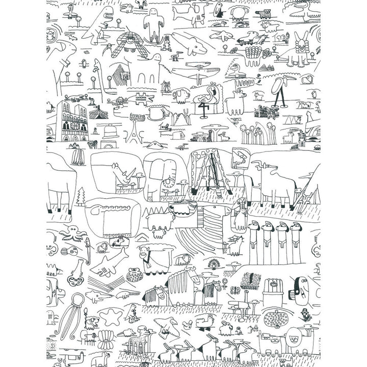Pictograma Wp 1 by Gaston Y Daniela Designer Wallcovering PAPER - 100% Spain Horizontal: 20.75 and Vertical: 27.5 20.75 - Swanky Fabrics -